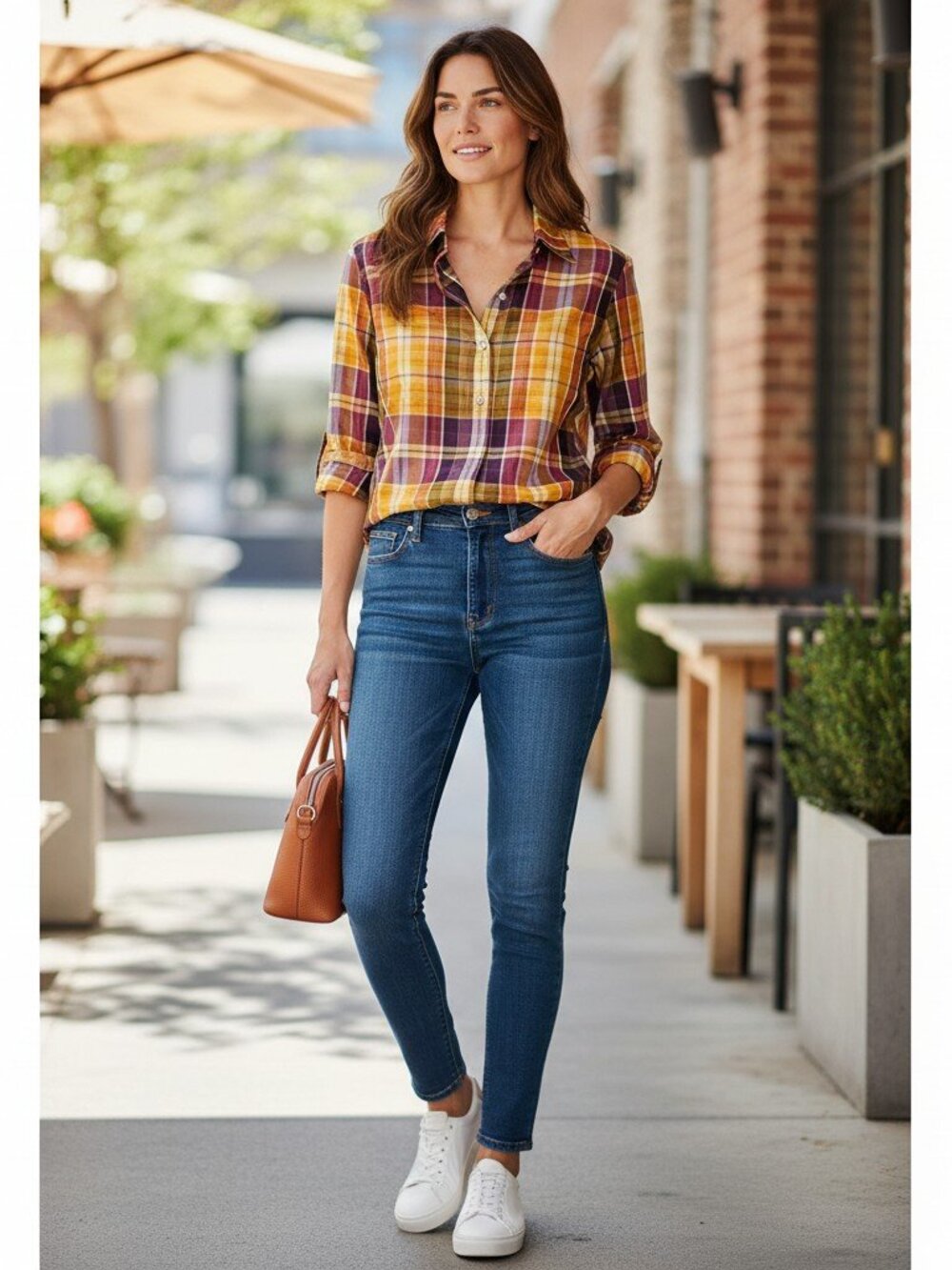 Linda Allard Ellen Tracy 100% Silk Plaid Vintage size 2 NWT